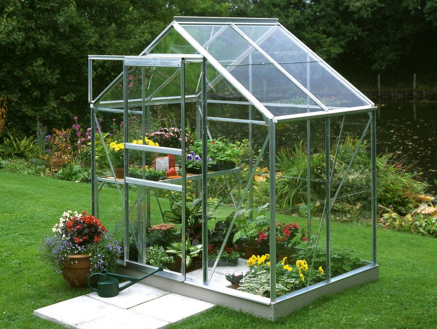 Halls Popular 6x4 - Aluminium - 3mm Horticultural Glass