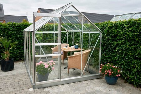 Halls Popular 6x8 - Aluminium - 3mm Toughened Glass