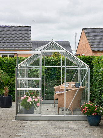 Halls Popular 6x8 - Aluminium - 3mm Horticultural Glass