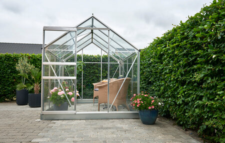 Halls Popular 6x8 - Aluminium - 3mm Horticultural Glass
